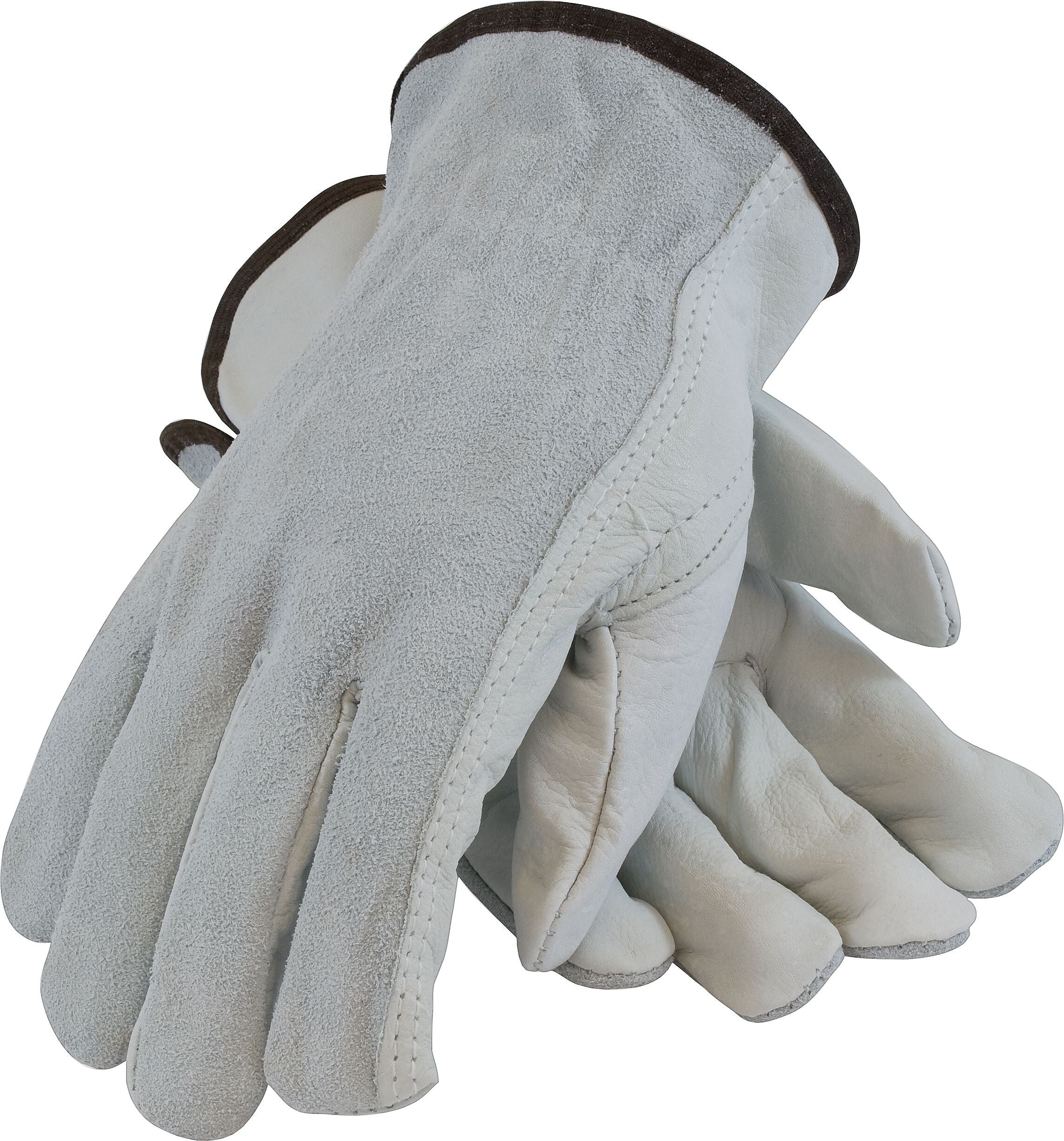 PIP 68-PK-161SB Leather Gloves, Small, Gray