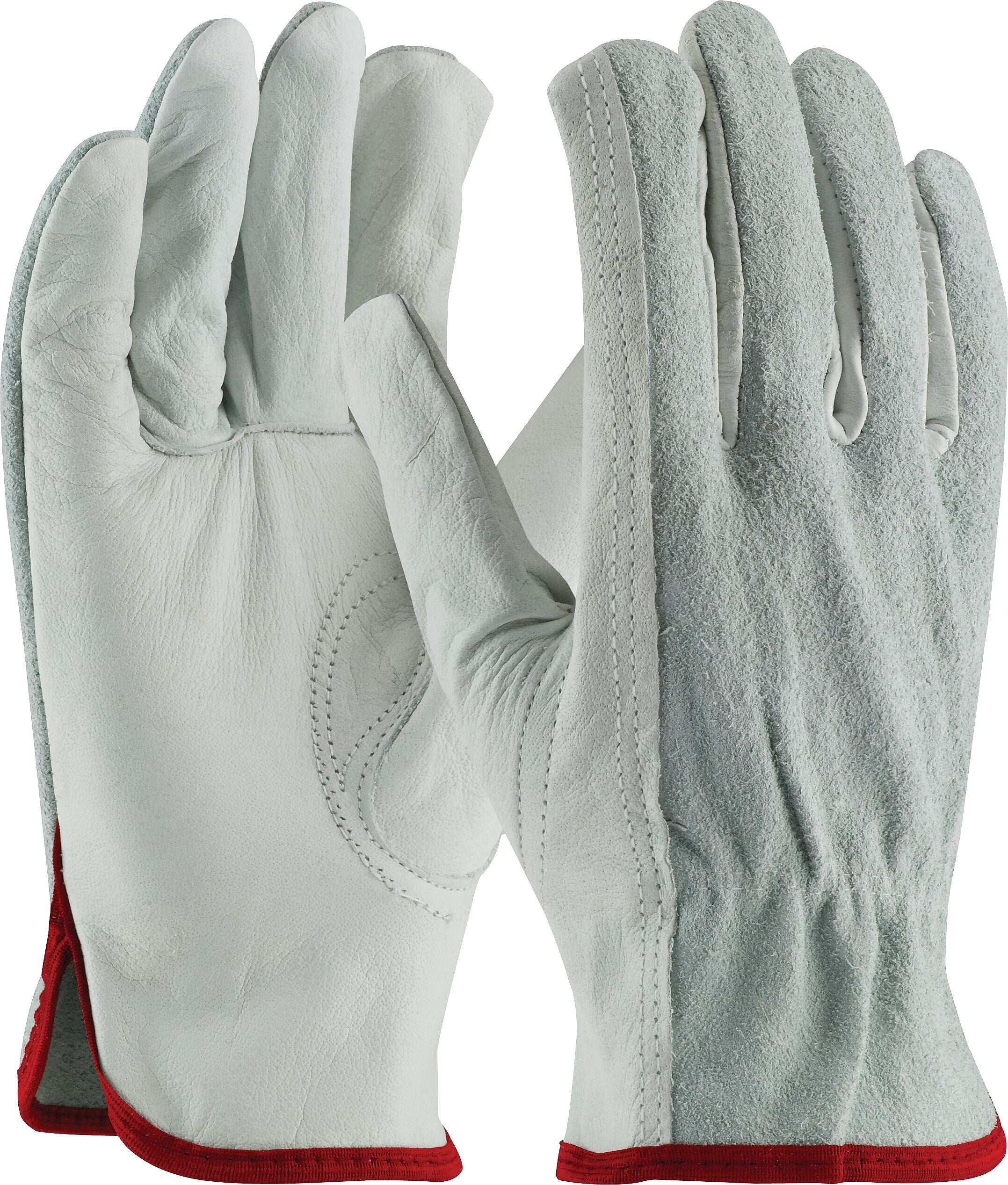 PIP 68-PK-161SB Leather Gloves, Small, Gray