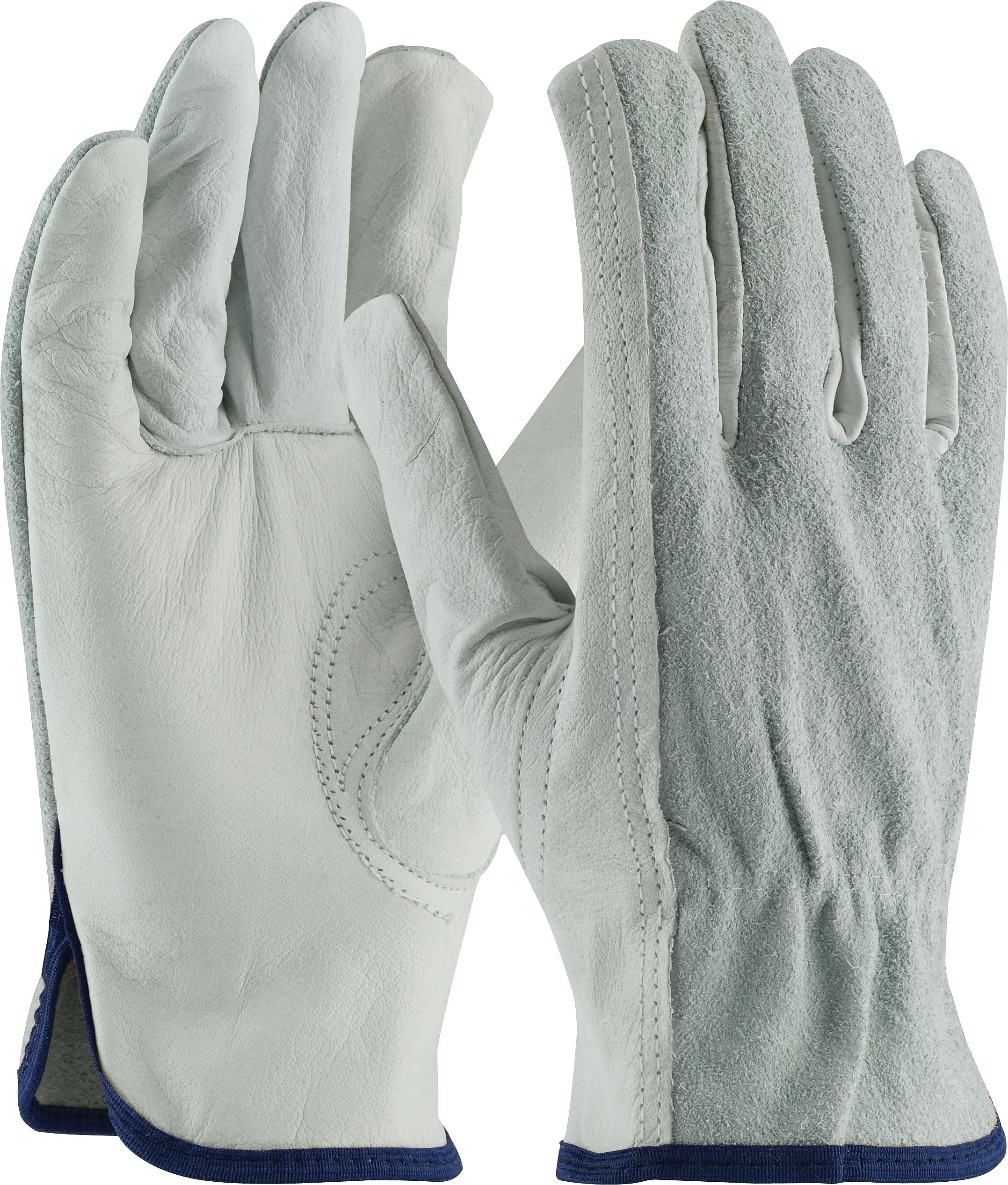 PIP 68-PK-161SB Leather Gloves, XL, Gray
