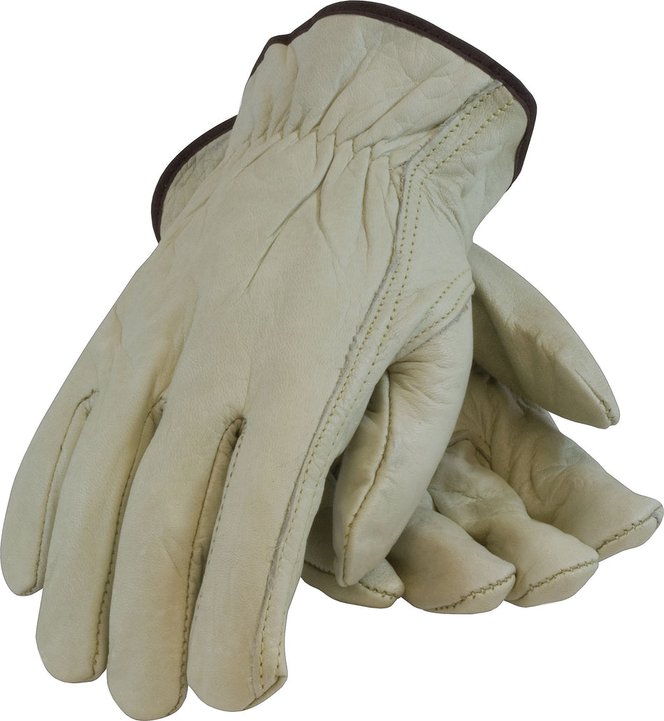 PIP Driver's Gloves, Economy Grade, Top Grain Cowhide, X-Large, Tan