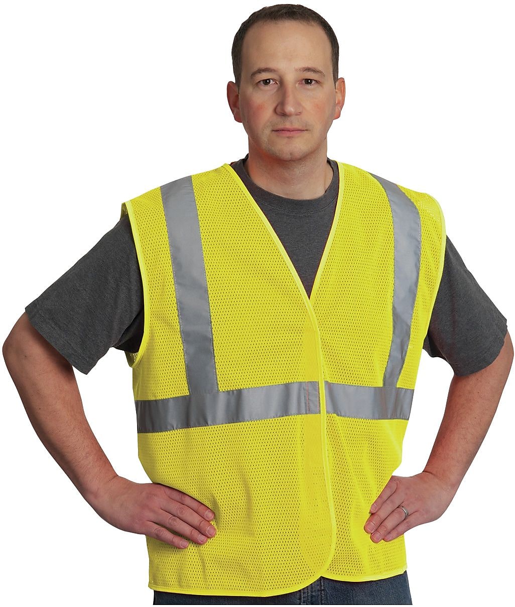 PIP High Visibility Sleeveless Safety Vest, ANSI Class R2, Yellow, 2XL