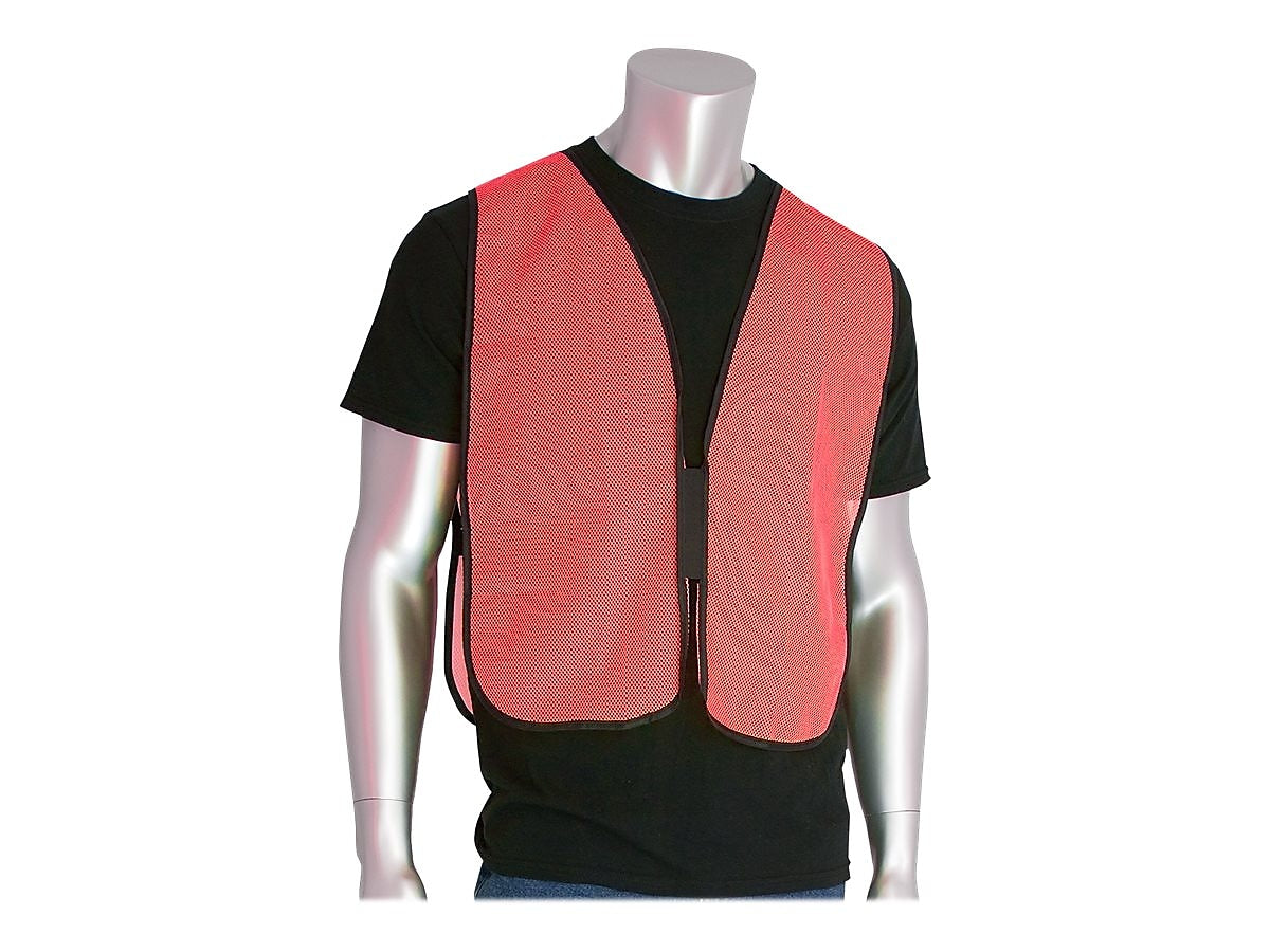 PIP Hook & Loop Safety Vest, Non-ANSI, One Size, Hi-Vis Orange