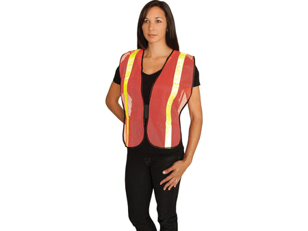 PIP Hook & Loop Safety Vest, Non-ANSI, One Size, Hi-Vis Orange