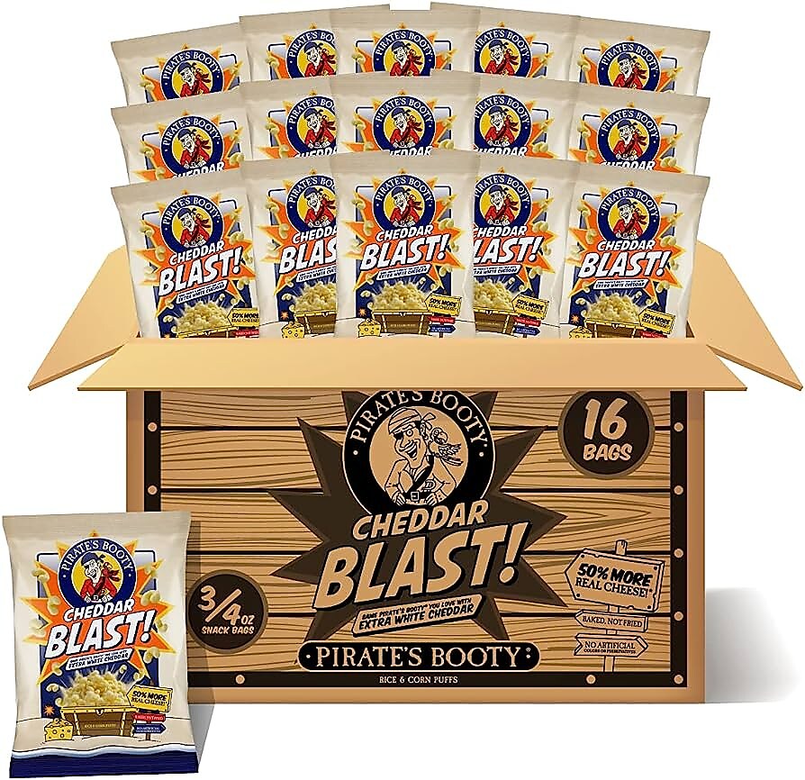 Pirate's Booty Cheddar Blast, .75oz, 16/Box