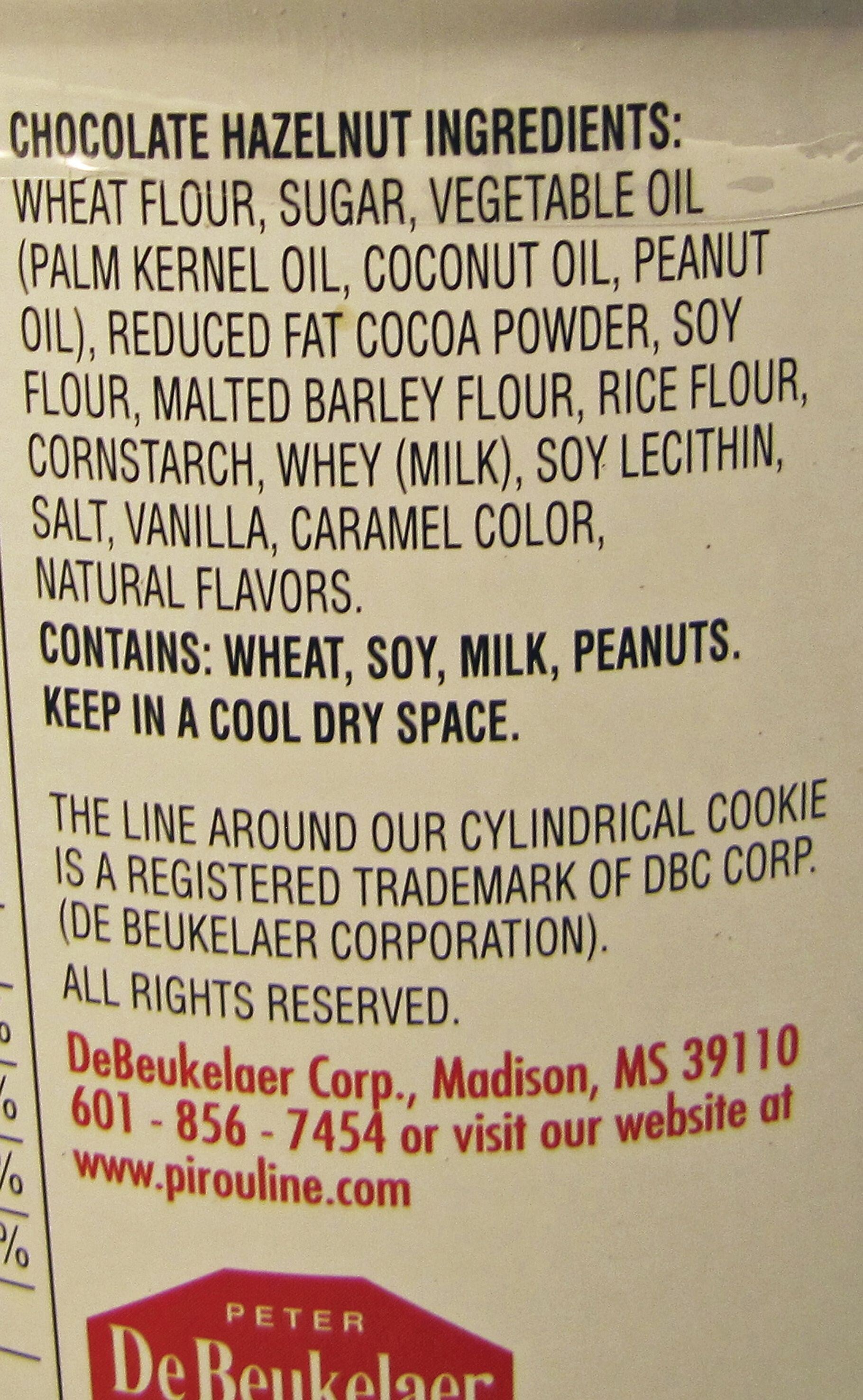 Pirouline Chocolate Hazelnut Wafers, 14 oz.,