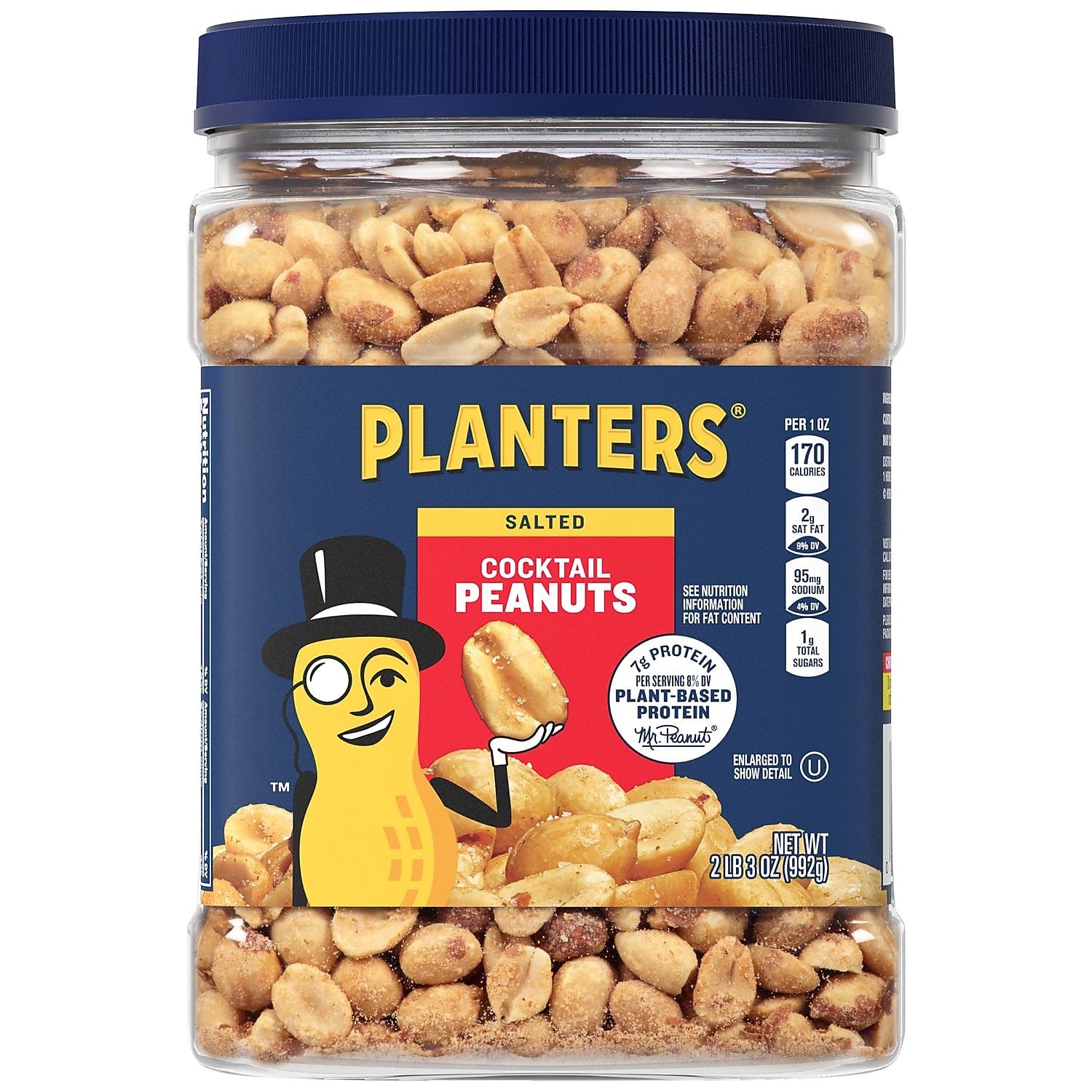 Planters Cocktail Roasted Salted Peanuts, 35 oz.