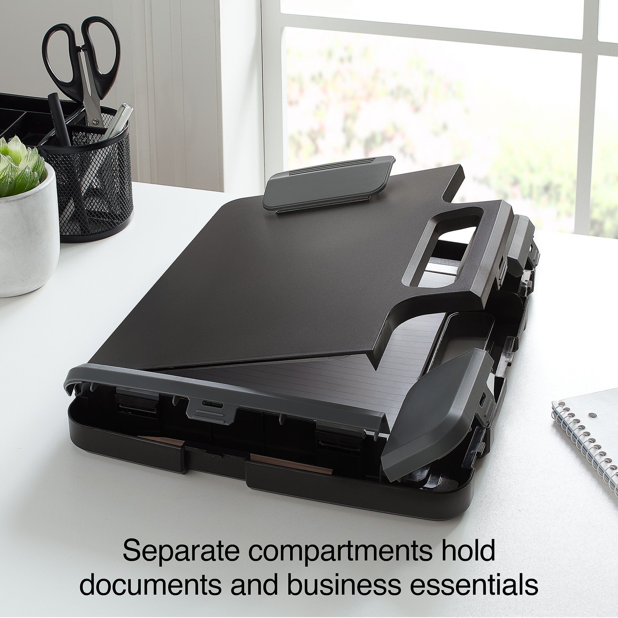 Plastic Storage Clipboard, Letter Size, Black