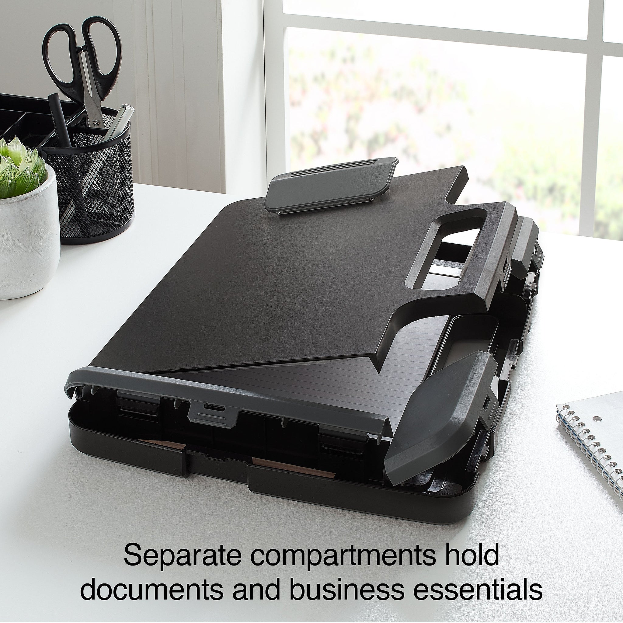 Plastic Storage Clipboard, Letter Size, Black