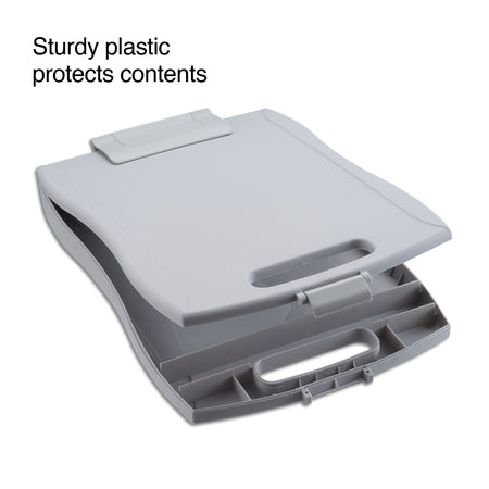 Plastic Storage Clipboard, Letter Size, Gray