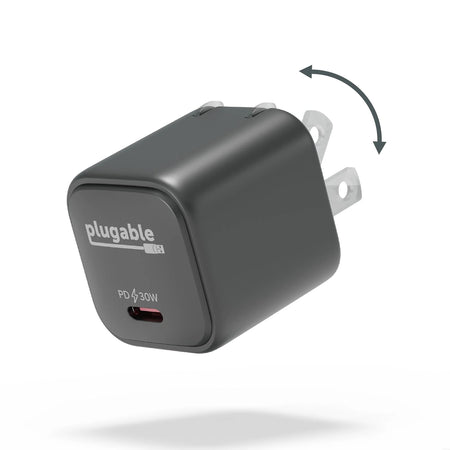 Plugable 30W GaN USB C Charger Block, Black