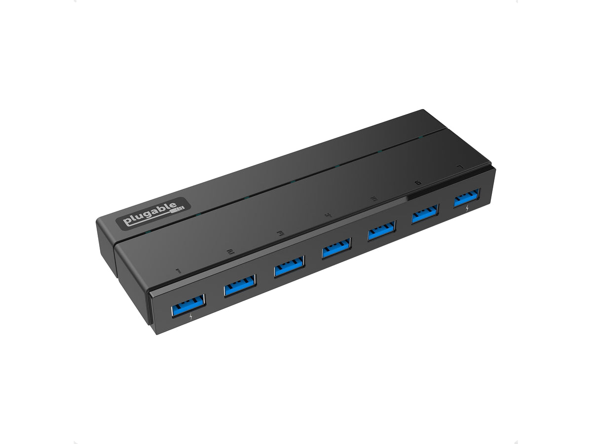 Plugable 7-Port USB 3.0 Hub, Black