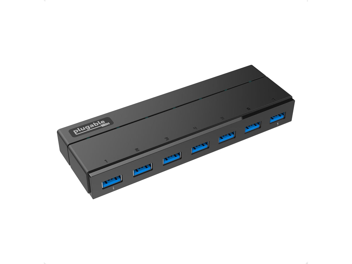 Plugable 7-Port USB 3.0 Hub, Black