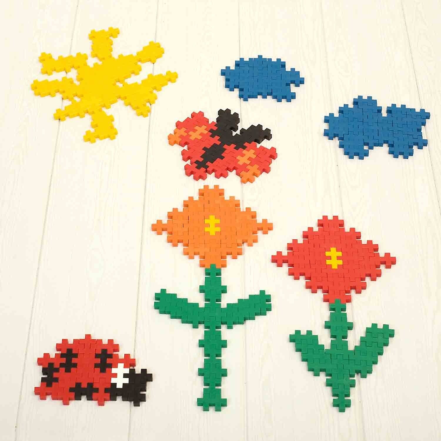 Plus-Plus Plastic Open Play School Set, 3600 Pieces, Basic Colors
