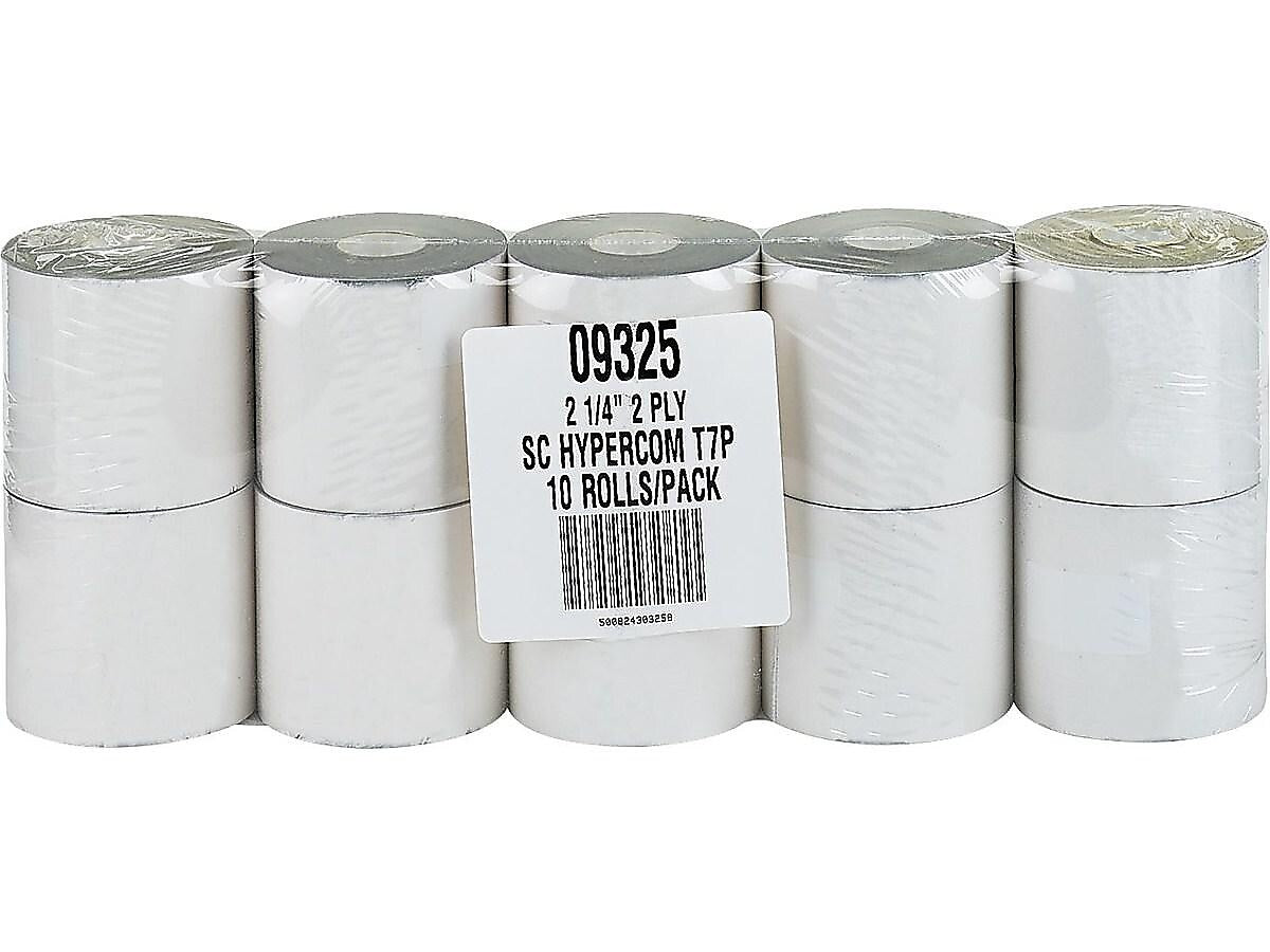 PM Company Carbonless Paper Rolls, 2-1/4