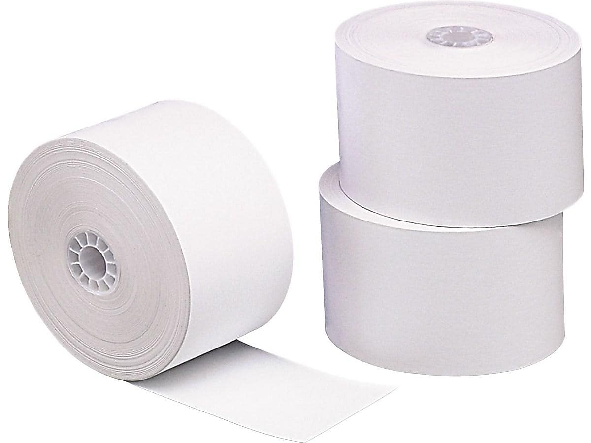 PM Company Perfection Thermal Cash Register Paper Rolls, 1 3/4