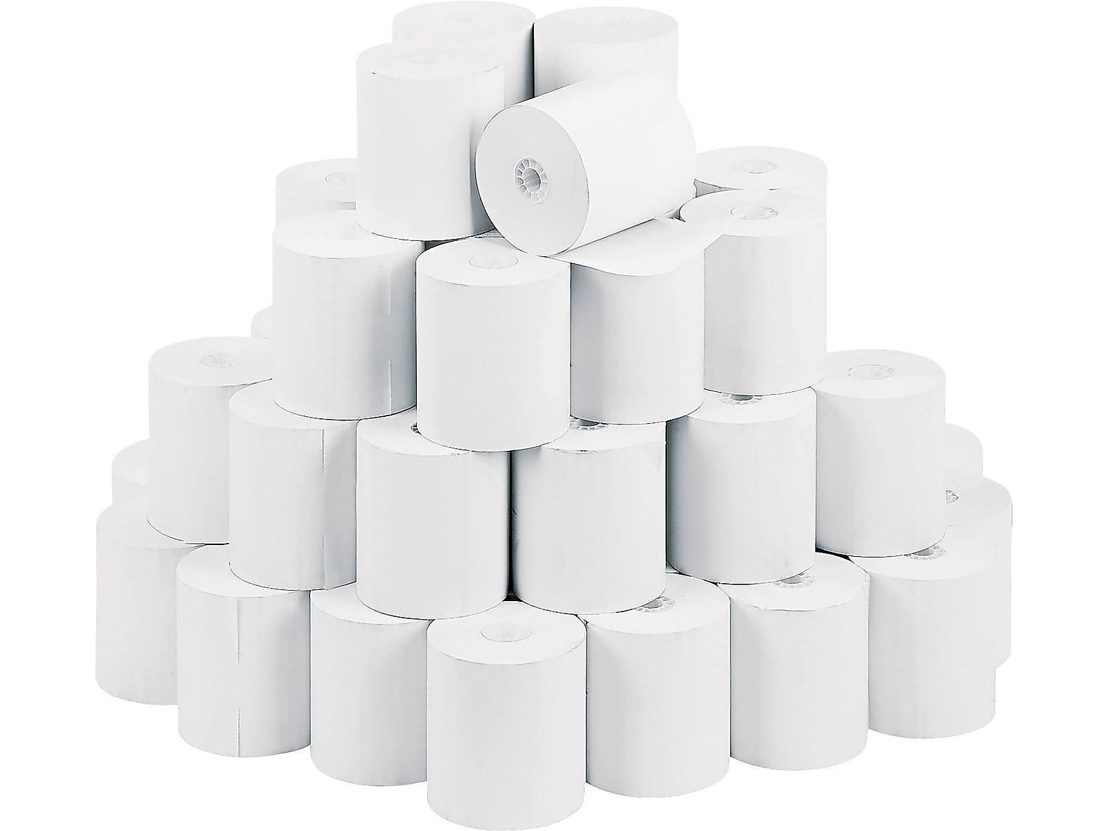 PM Company Thermal Cash Register Paper Rolls, 3 1/8