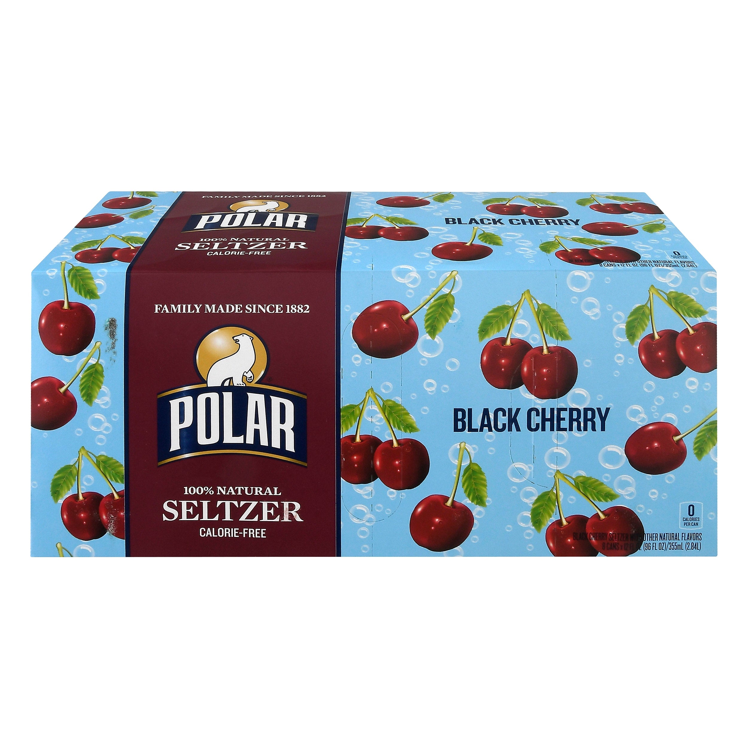 Polar Black Cherry Seltzer Water, 12 fl. oz., 24/Carton