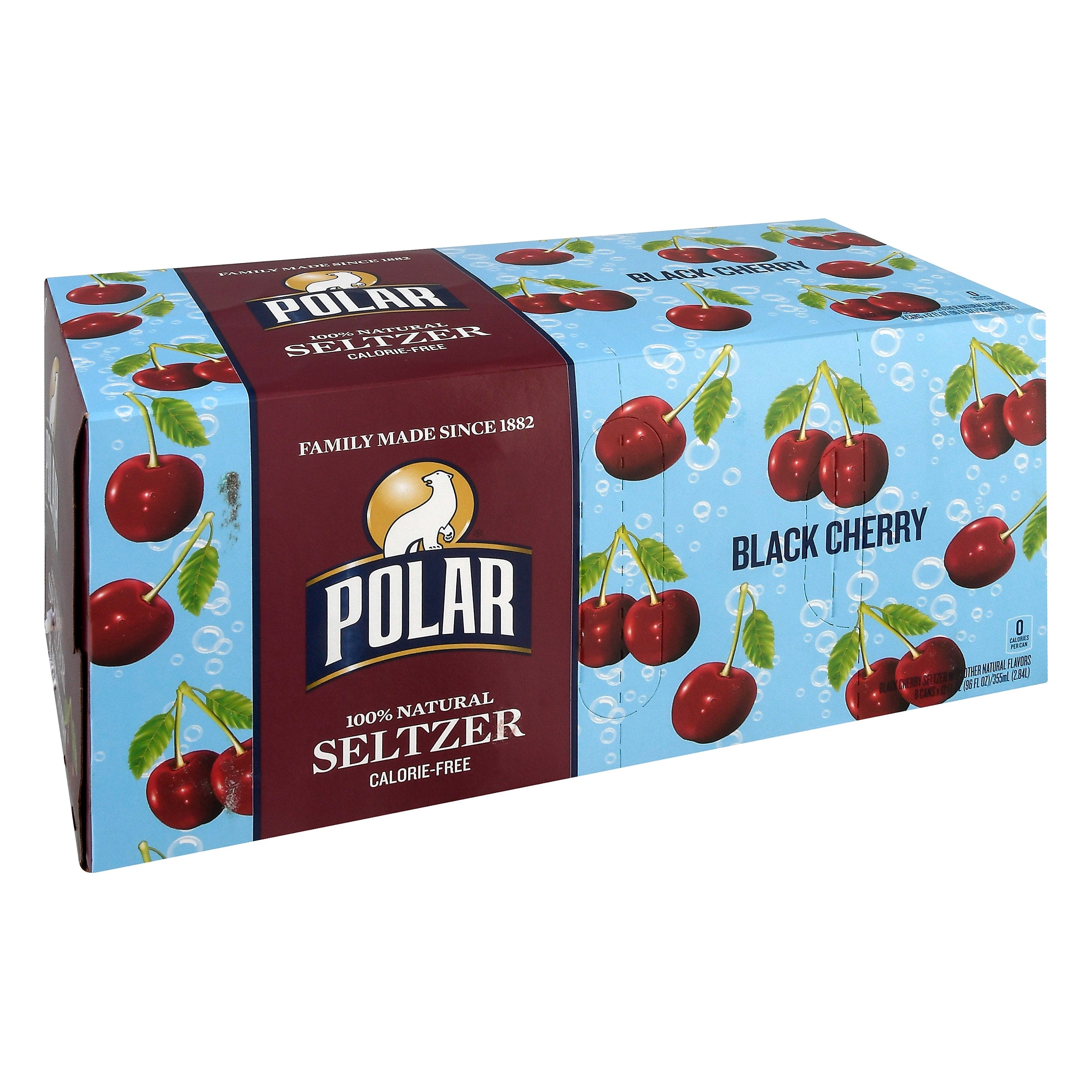 Polar Black Cherry Seltzer Water, 12 fl. oz., 24/Carton