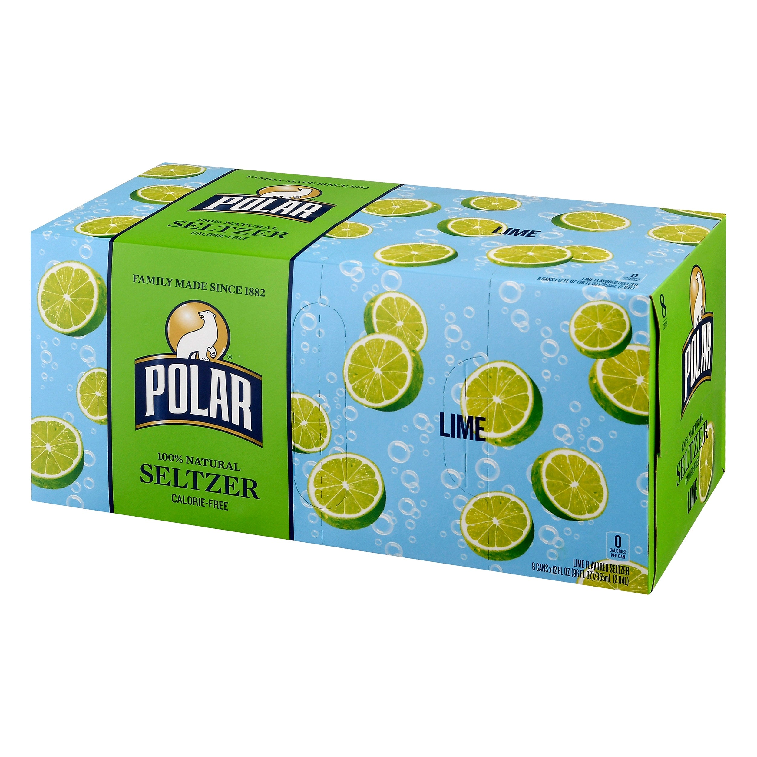 Polar Lime Seltzer, 12 oz., 24/Carton
