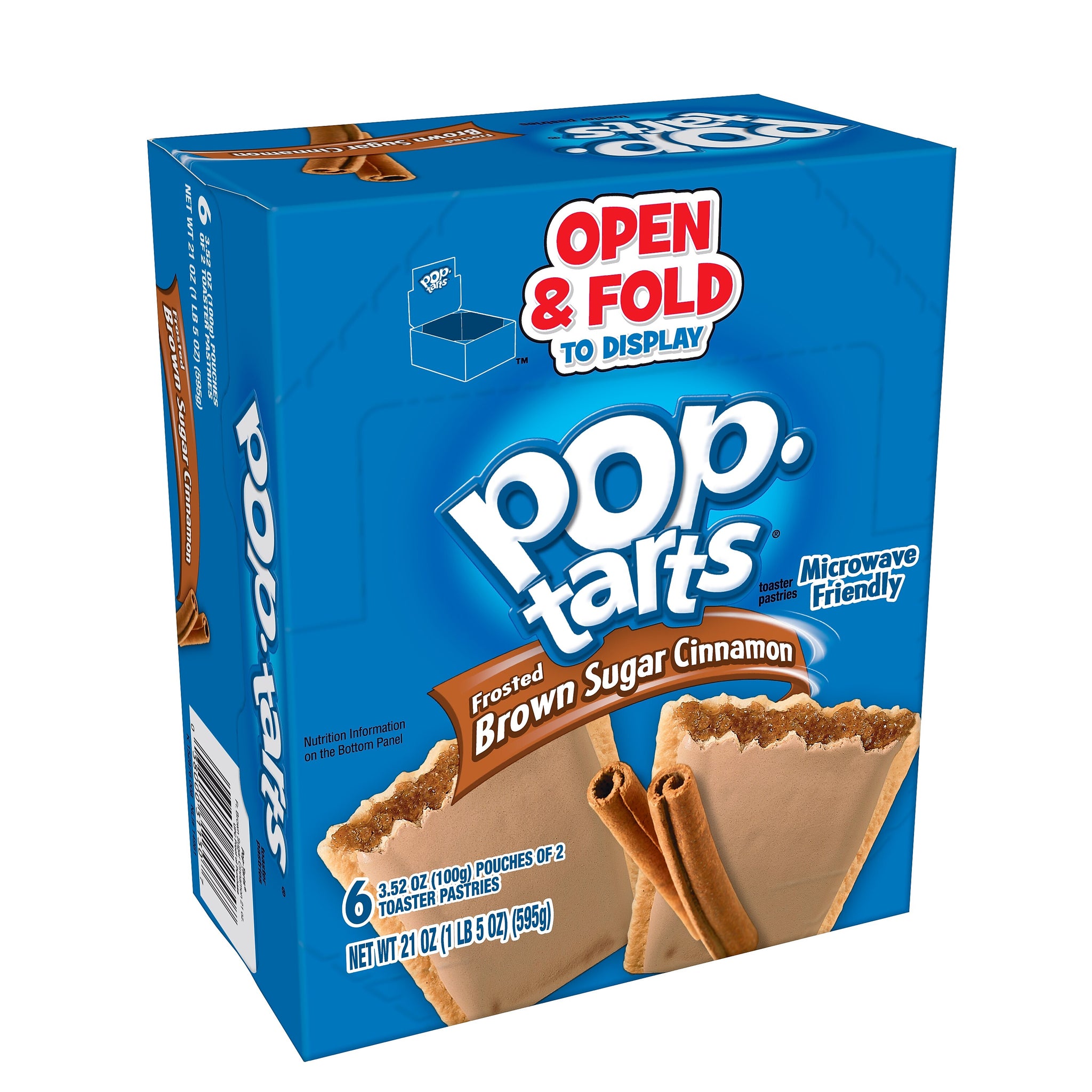 Pop-Tarts Frosted Brown Sugar Cinnamon Toaster Pastries, 3.52 oz., 6/Box