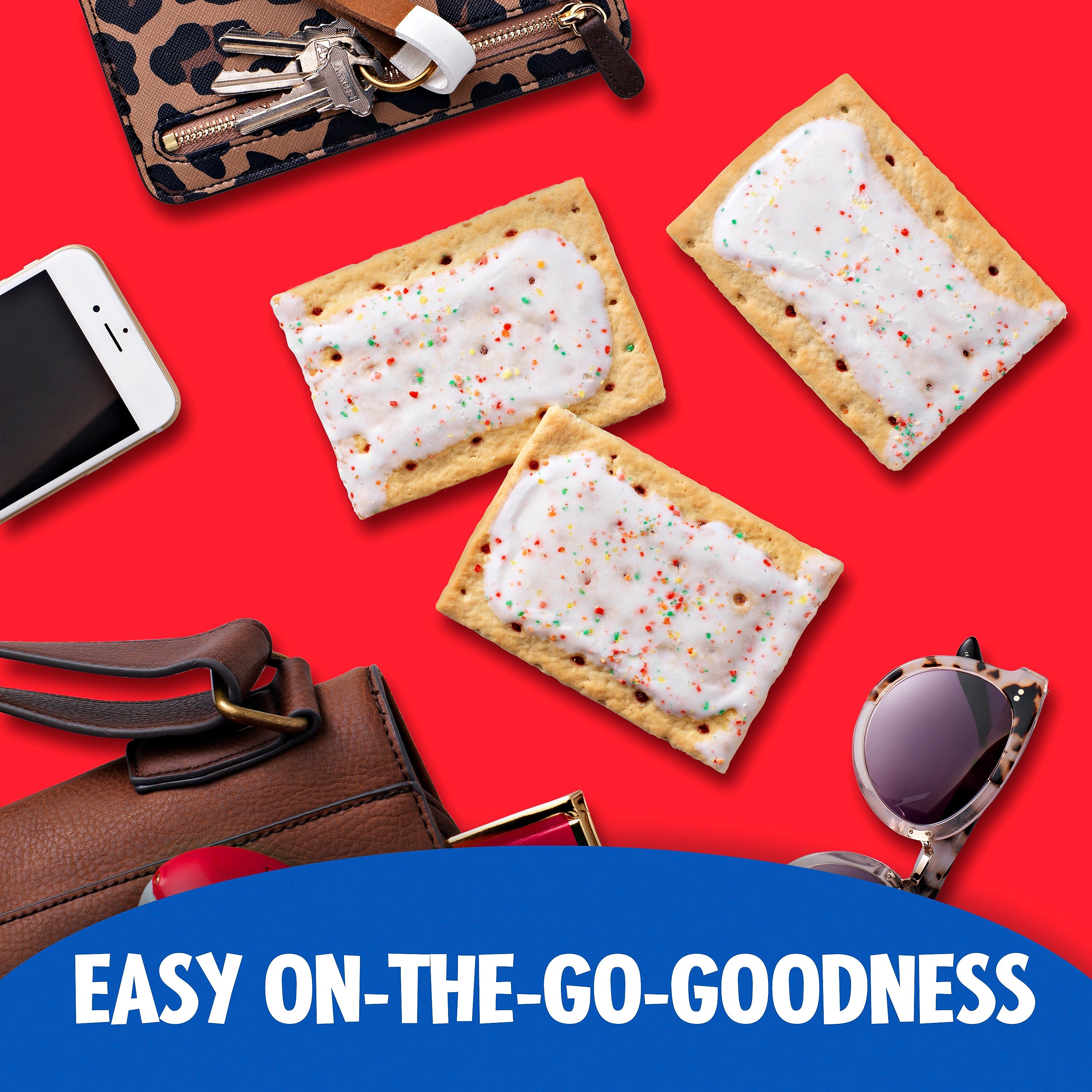 Pop-Tarts Frosted Strawberry Toaster Pastries, 3.67 oz., 6/Box