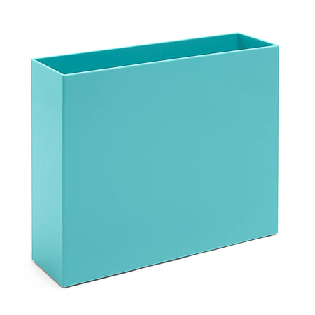 Poppin ABS Plastic File Box, Aqua, 4 Count