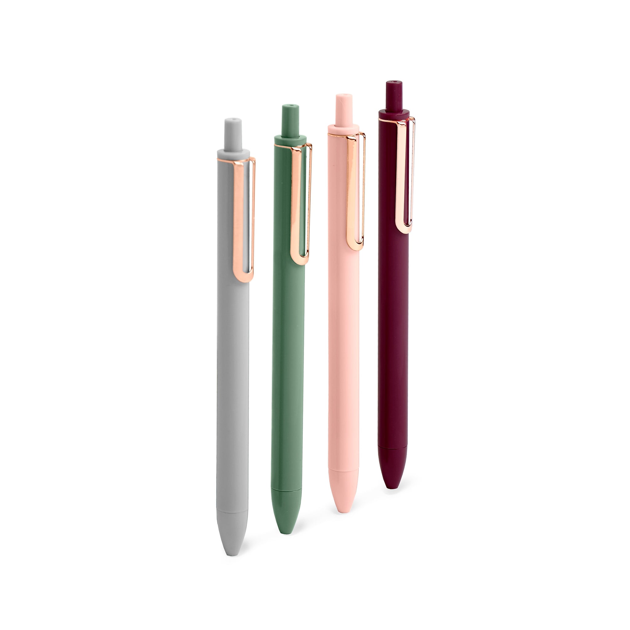 Poppin Assorted Jewel Luxe Retractable Gel Pens, Fine Point, Black Ink, 4/Pack