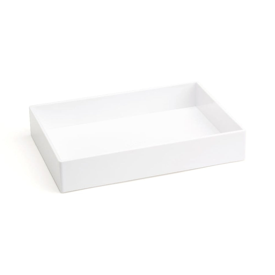 Poppin Medium Accessory Tray, White, ABS Plastic, 6 Count