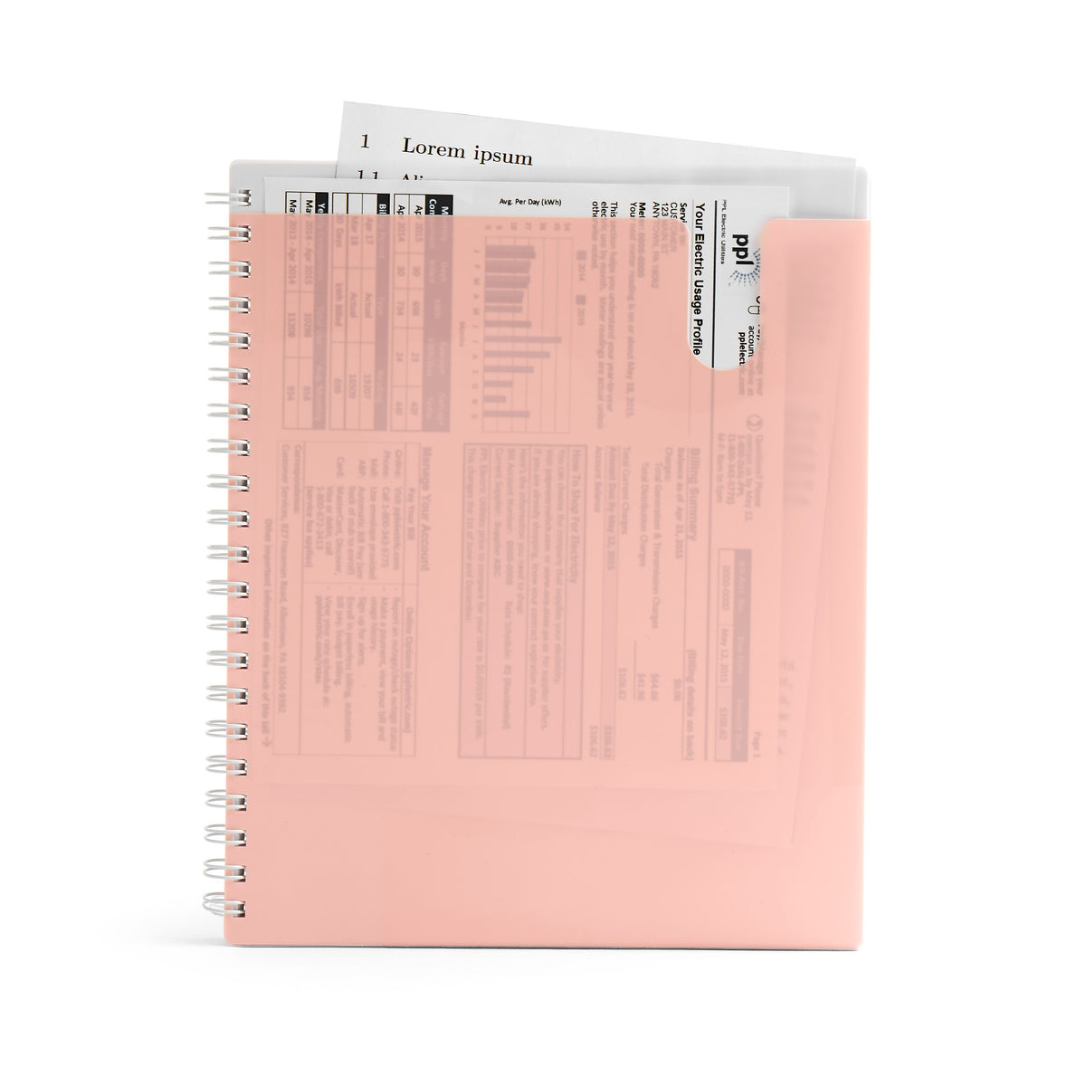 Poppin Pocket Notebook, 5.75" x 8", College Ruled, 80 Sheets, Blush