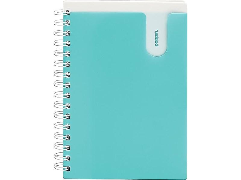 Poppin Pocket Notebook, 6" x 8.5", College Ruled, 80 Sheets, Blue