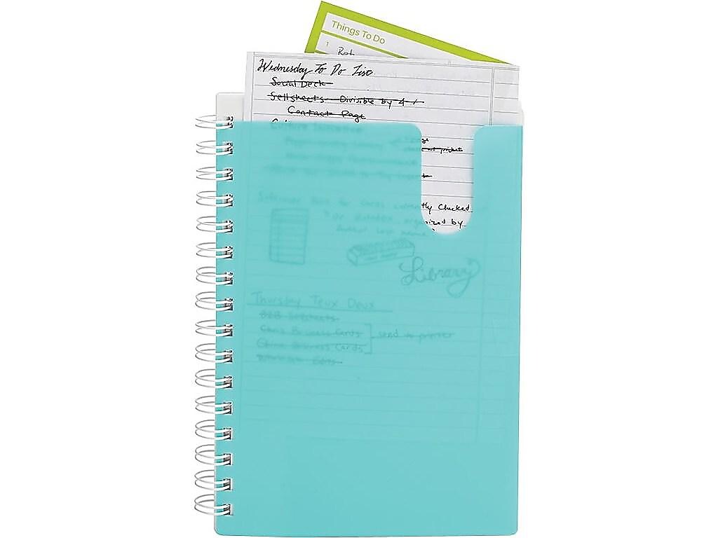 Poppin Pocket Notebook, 6" x 8.5", College Ruled, 80 Sheets, Blue