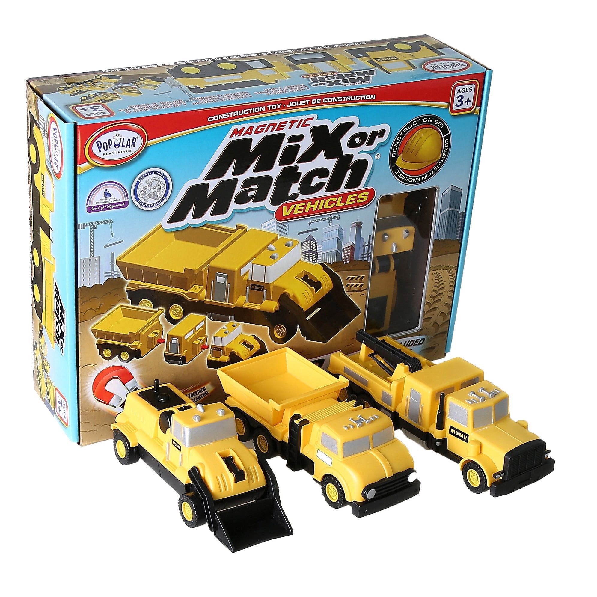 Popular Playthings Magnetic Mix or Match® Construction Vehicles