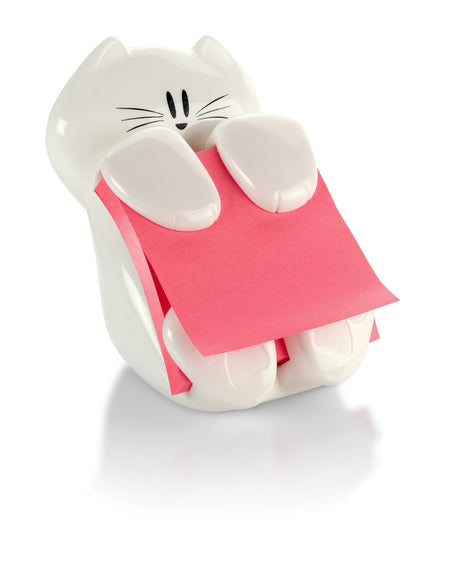 Post-it® Cat Pop-Up Dispenser for 3" x 3" Notes, White