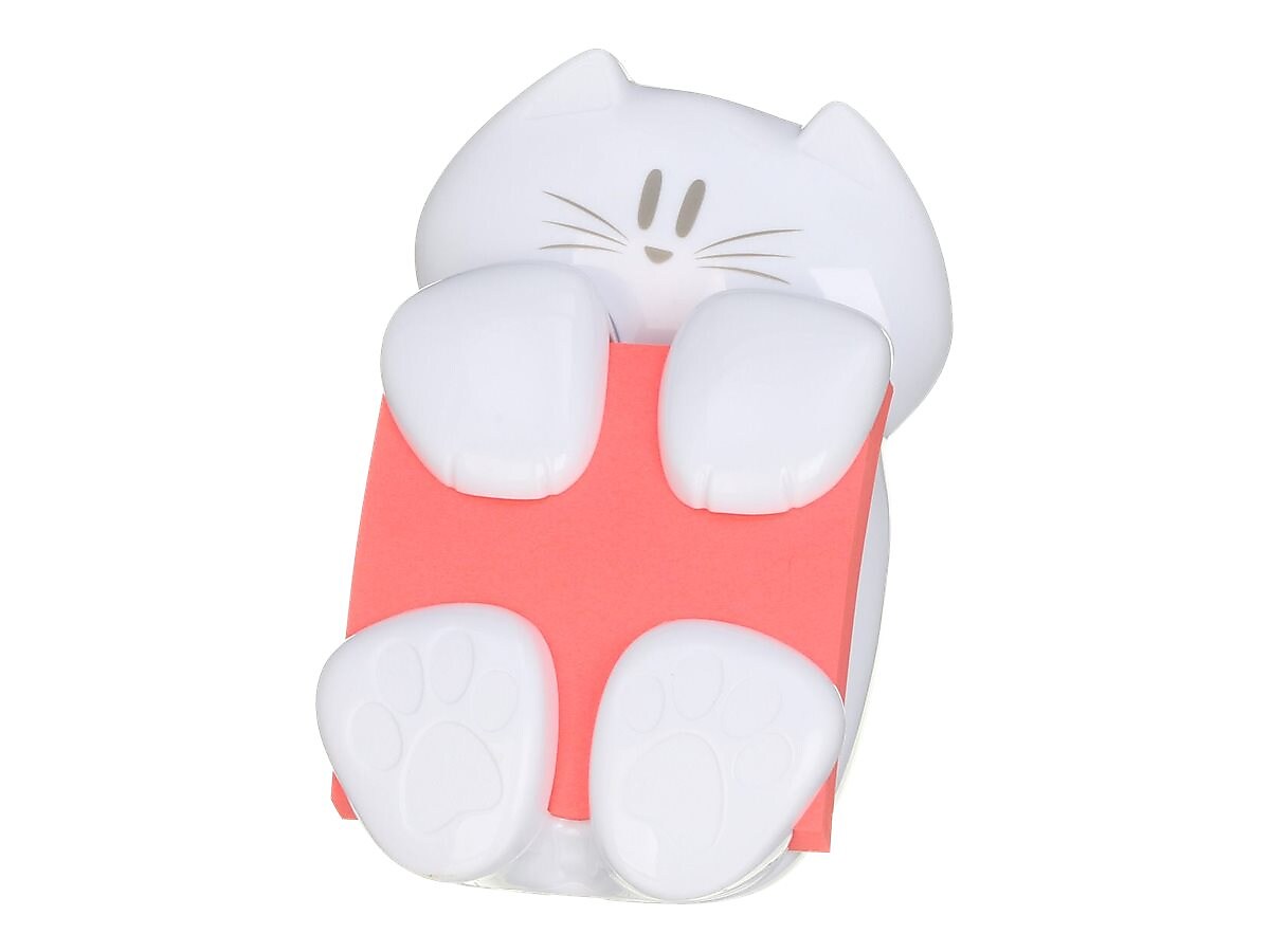 Post-it® Cat Pop-Up Dispenser for 3" x 3" Notes, White