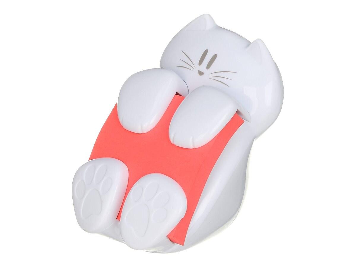 Post-it® Cat Pop-Up Dispenser for 3" x 3" Notes, White