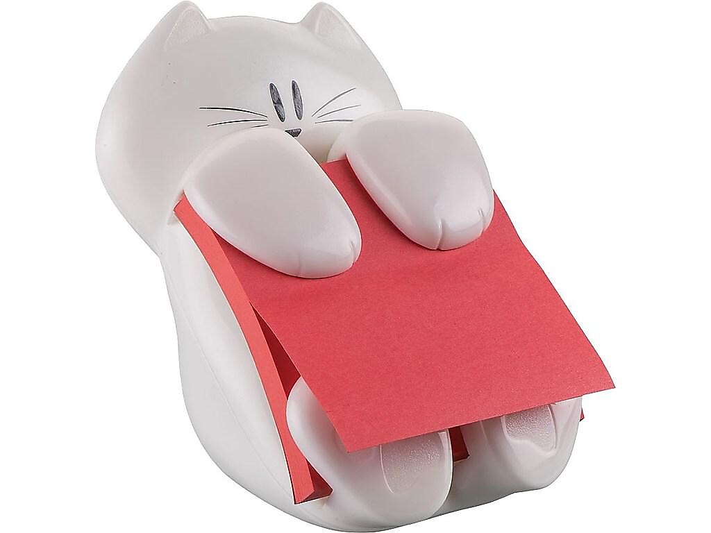 Post-it® Cat Pop-Up Dispenser for 3" x 3" Notes, White