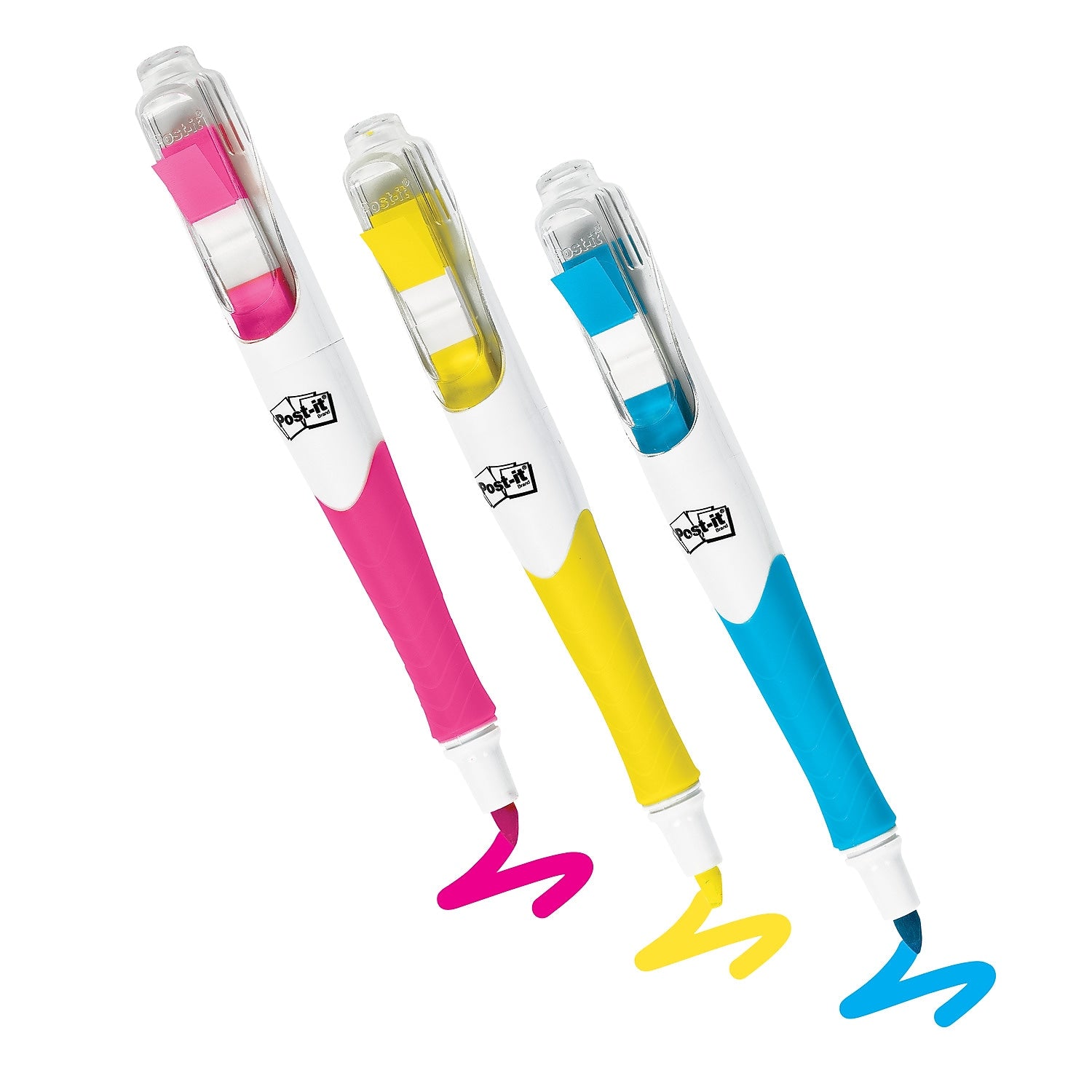 Post-it® Flag + Highlighter, Assorted Colors, 150 Flags/Pack, 3 Highlighters/Pack