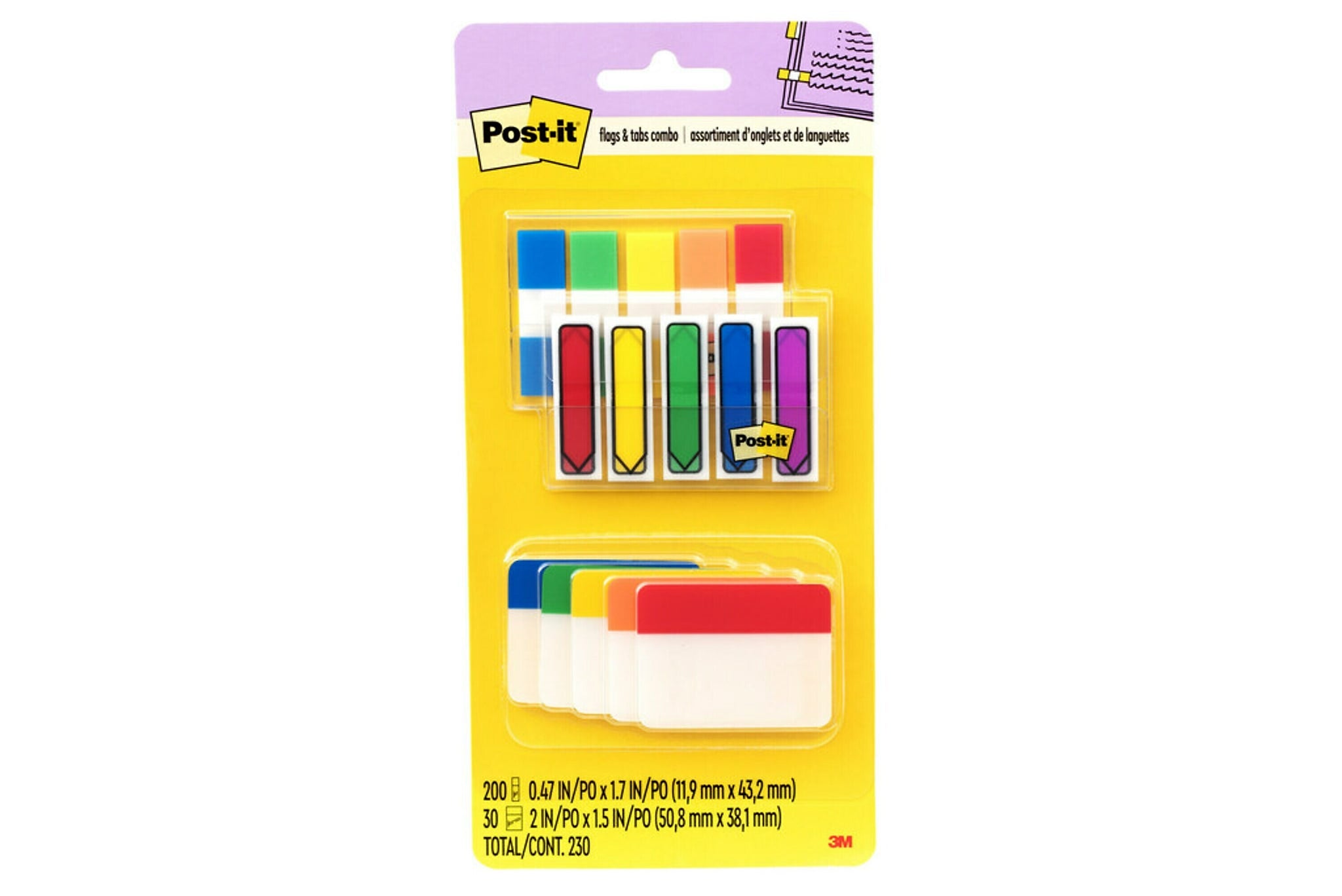 Post-it® Flags and Tabs Combo Pack, .47
