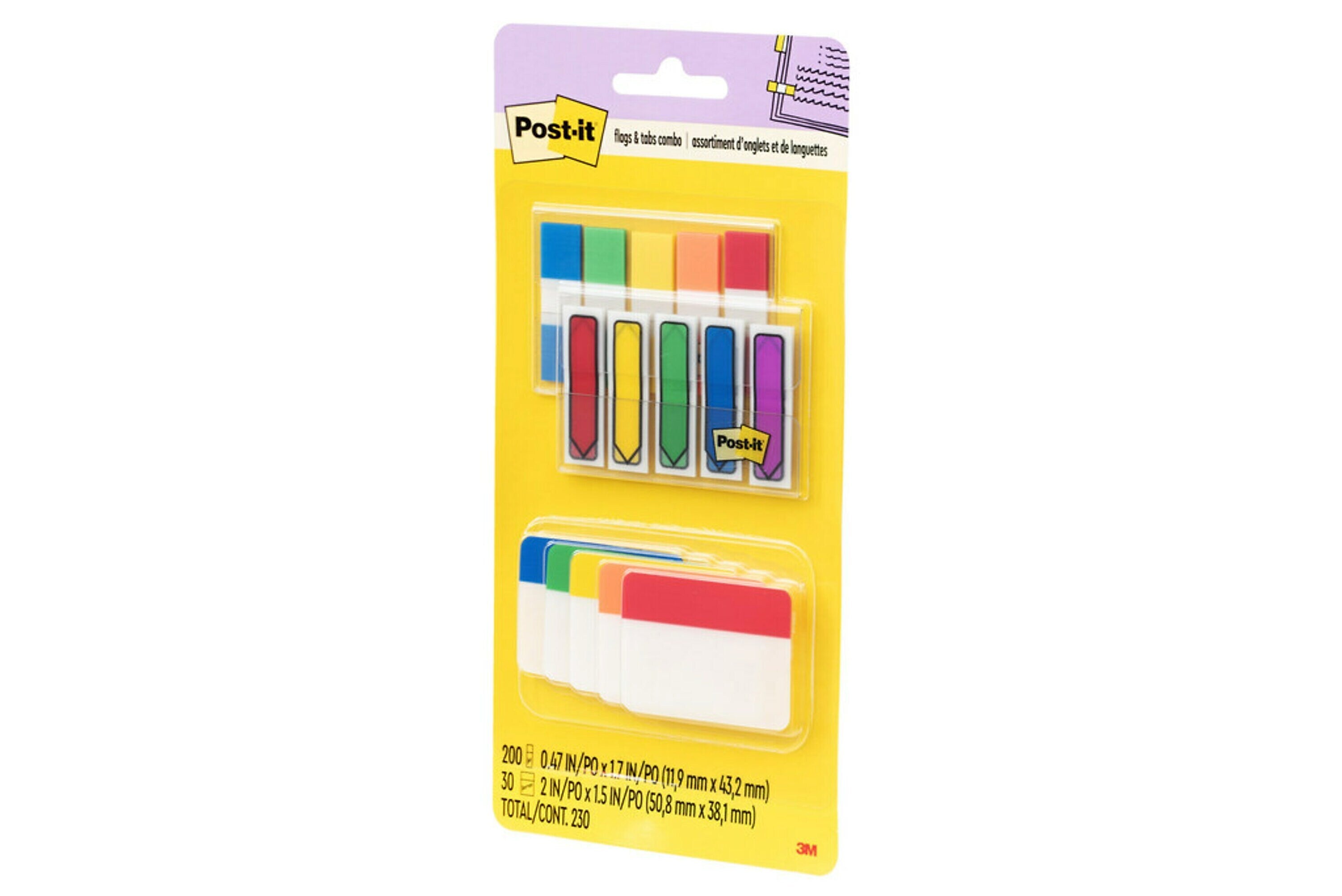 Post-it® Flags and Tabs Combo Pack, .47