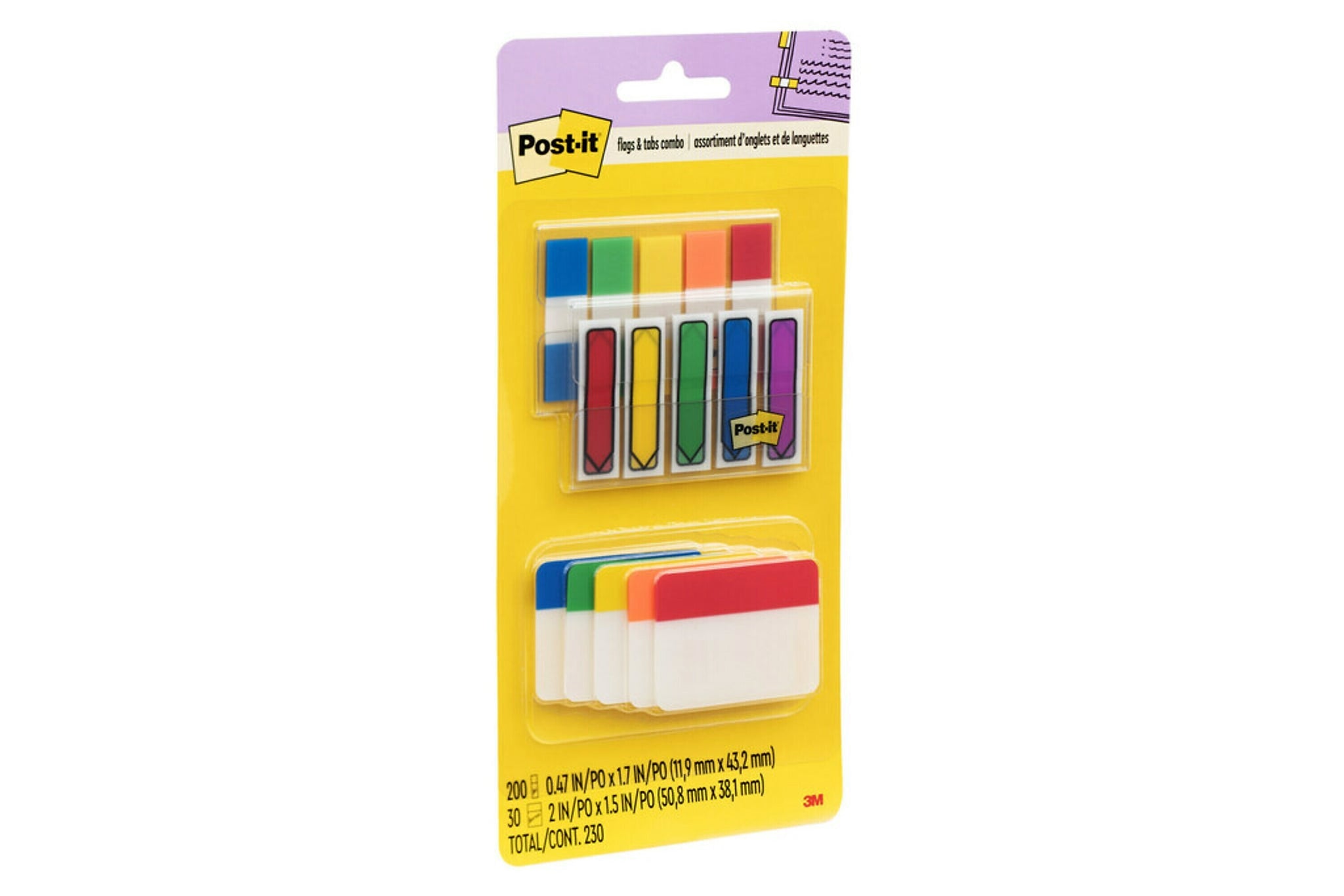 Post-it® Flags and Tabs Combo Pack, .47