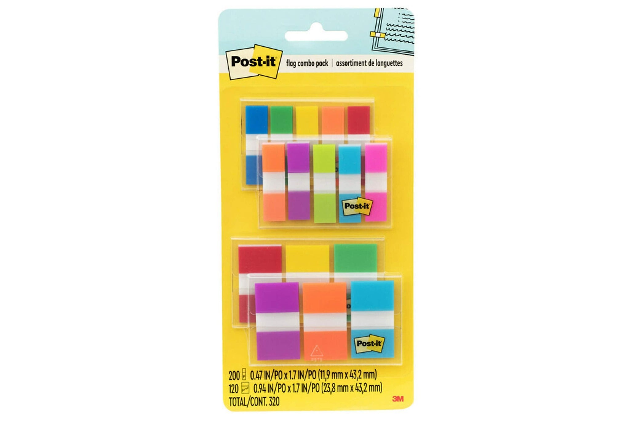 Post-it Flags Combo Pack, .47