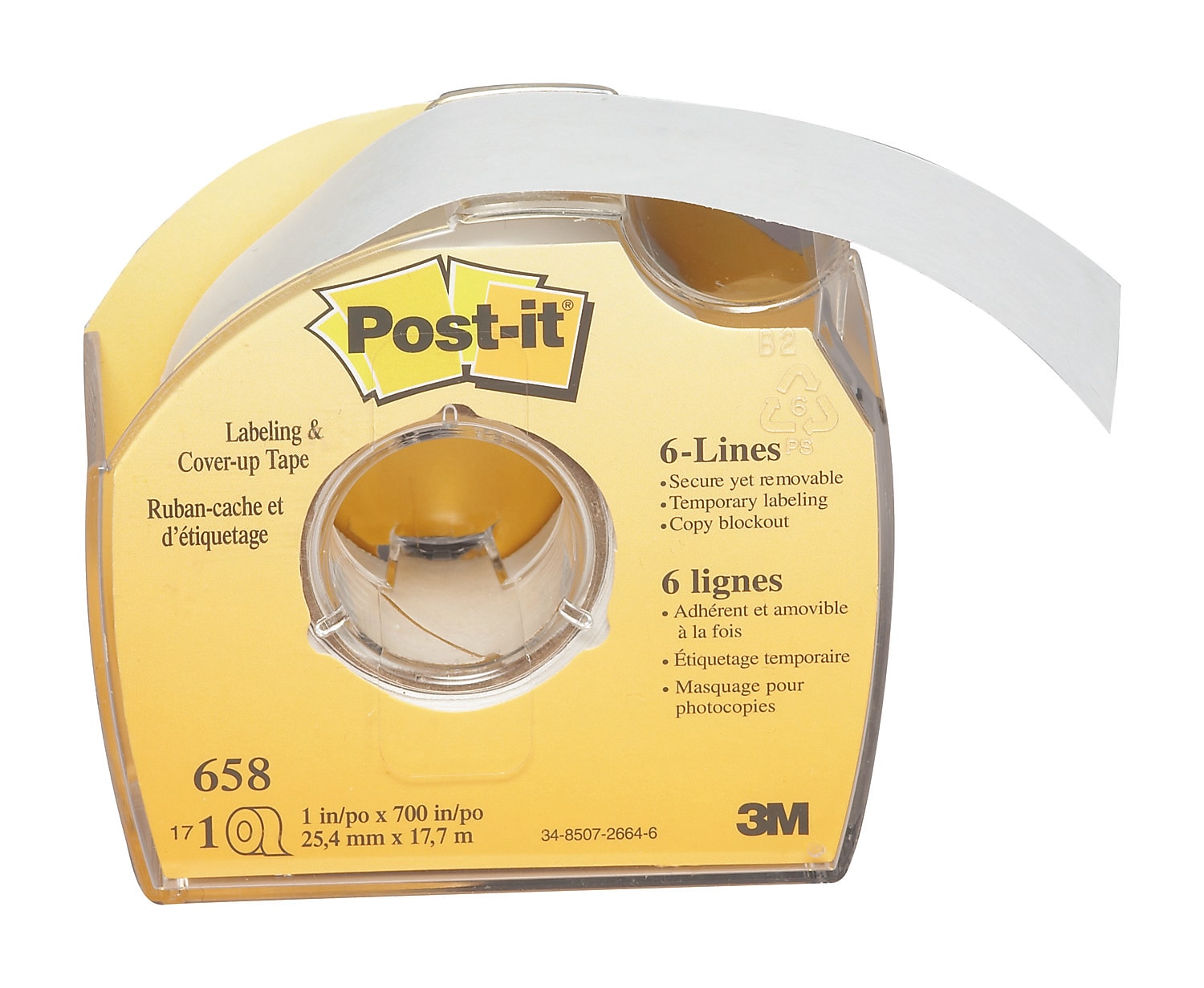 Post-it Labeling and Cover-Up Correction Tape, White