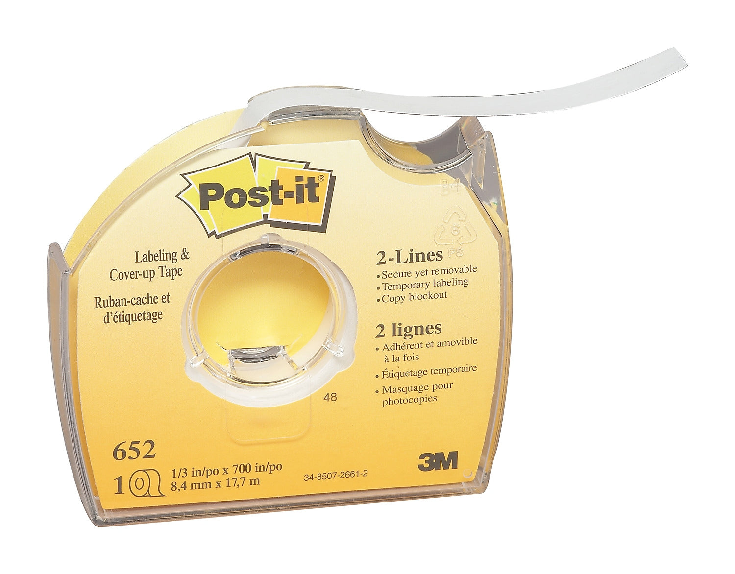 Post-it Labeling and Cover-Up Correction Tape, White