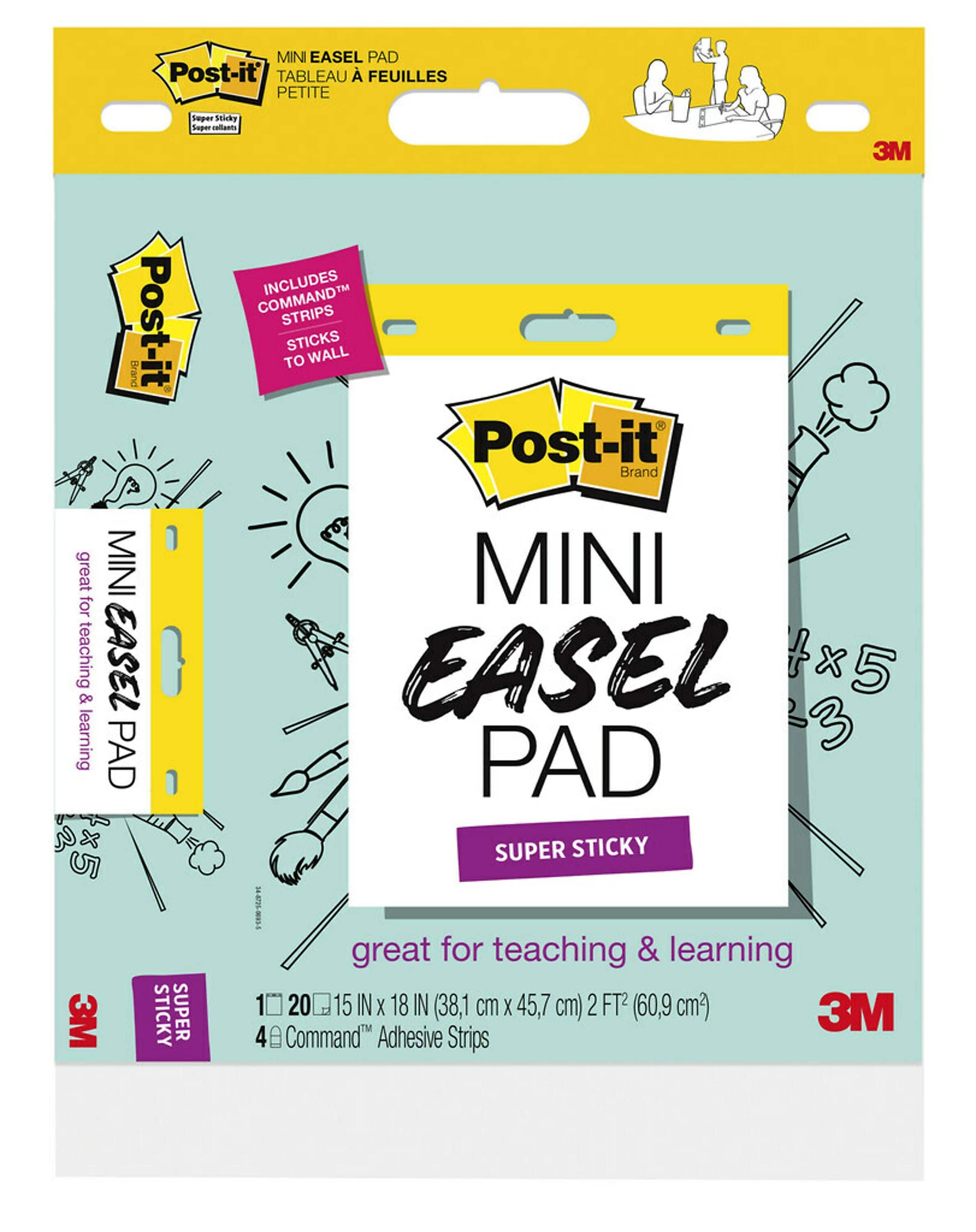 Post-it® Mini Super Sticky Wall Easel Pad, 15