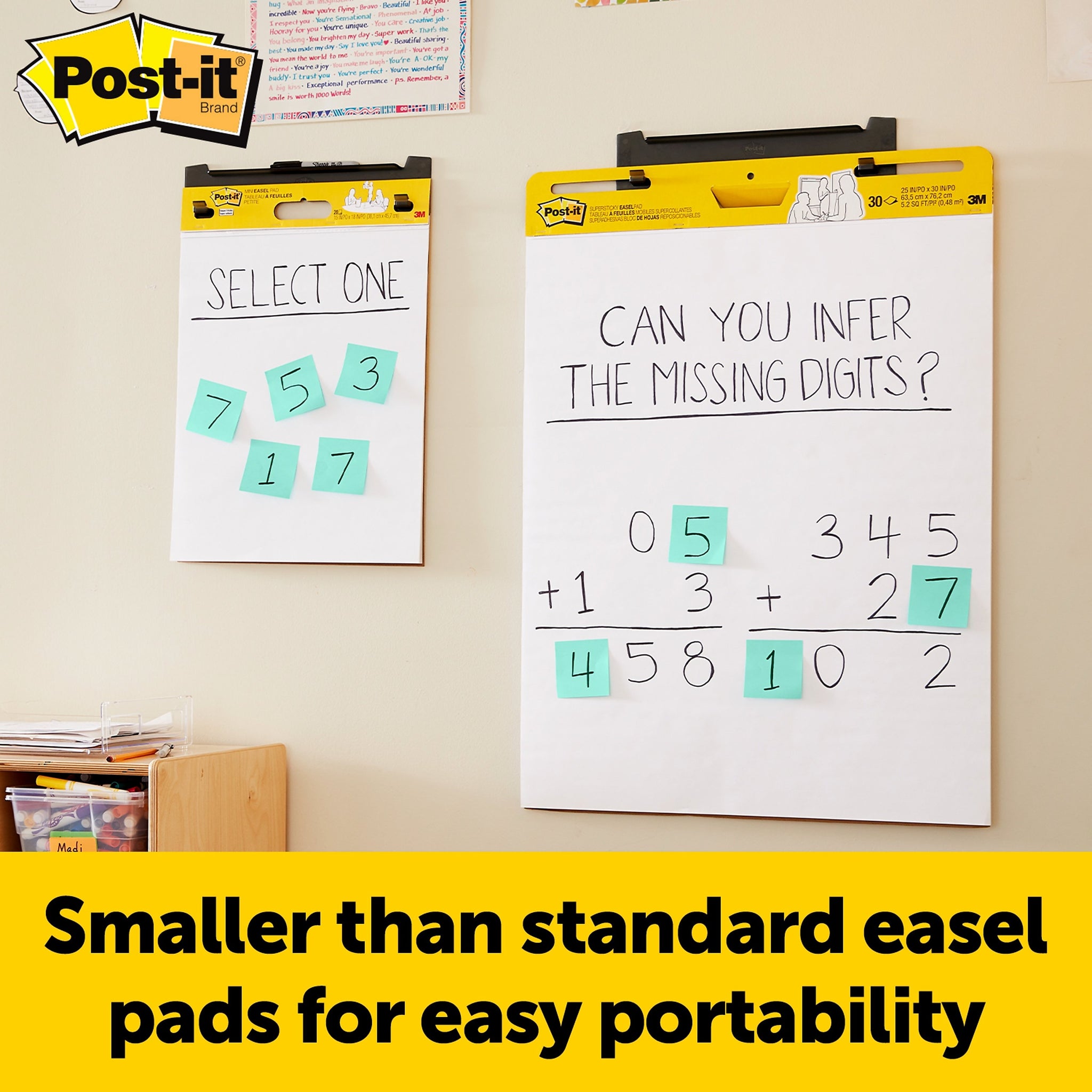 Post-it® Mini Super Sticky Wall Easel Pad, 15