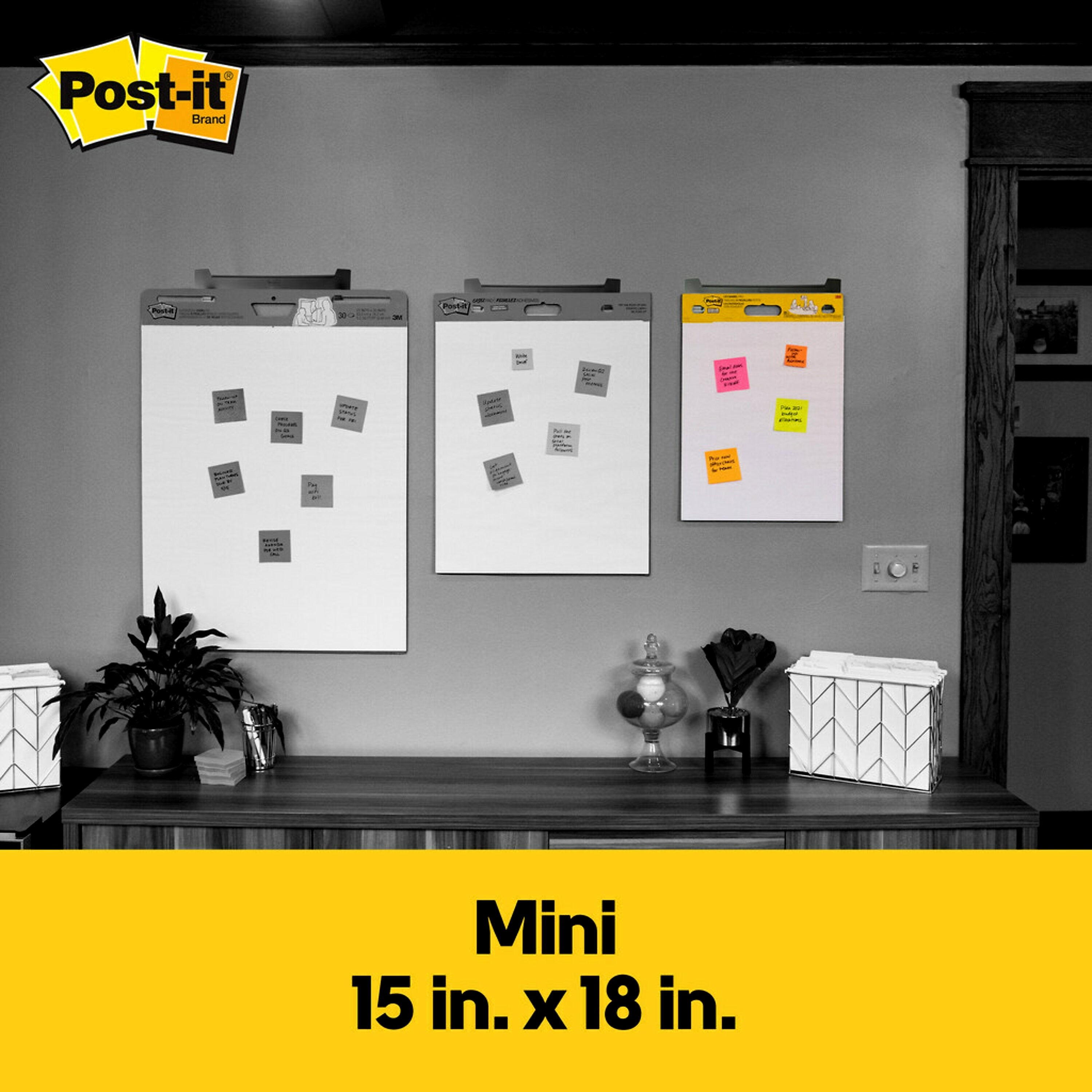 Post-it® Mini Super Sticky Wall Easel Pad, 15