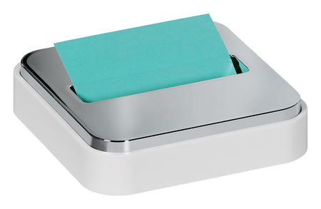 Post-it Pop-Up Dispenser for 3" x 3" Notes, Metallic/White