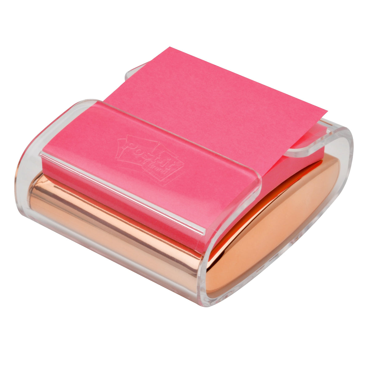 Post-it® Pop-up Note Dispenser, 3" x 3", Rose Gold