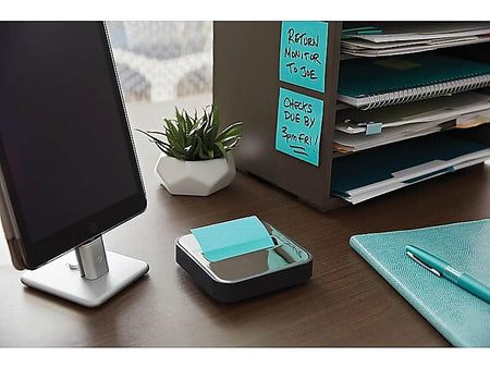 Post-it® Pop-up Notes Dispenser for 3" x 3" notes, Black with Steel Top