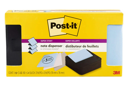 Post-it Pop-up Wave Design Dispenser with 3" x 3" Sticky Notes, Black